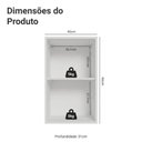Ver imagem 3 de Armário Aéreo de Cozinha G2540073PRRF 40cm 1 Porta Basculante Branco Preto Vidro Reflecta Bronze
