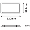 Ver imagem 2 de Painel Plafon de Embutir Branco 62cm Led 36w 3000k Bivolt