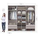 Ver imagem 3 de Guarda Roupa 6 Portas Barcelona Branco