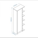 Ver imagem 4 de Armário Multiuso 1 Porta 4 Prateleiras BS 118 BRV Móveis