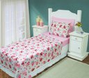 Ver imagem 2 de lençol jogo de cama infantil quarto solteiro 3 peças - cupcake
