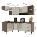 Ver imagem 4 de Cozinha Modulada Completa Fidelitá Lisboa 6 Peças 340cm 12 Portas 3 Gavetas com Tampo