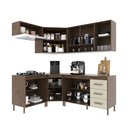 Ver imagem 3 de Cozinha Modulada Completa Fidelitá Lisboa 6 Peças 340cm 12 Portas 3 Gavetas com Tampo