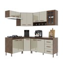 Ver imagem 2 de Cozinha Modulada Completa Fidelitá Lisboa 6 Peças 340cm 12 Portas 3 Gavetas com Tampo
