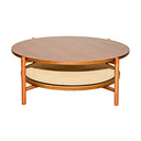 Ver imagem 1 de Mesa de Centro em Madeira com Palha Natural