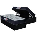 Ver imagem 1 de Cama Box Baú Solteiro: Colchão Ortopédico Orthoflex Foggia Sogni Unic Face + Base CRC Suede Black