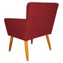 Ver imagem 3 de Kit 3 Poltronas Decorativa para Sala de Estar Cecília Suede Vermelho - Montanaris Decor Md Montanari