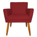 Ver imagem 2 de Kit 3 Poltronas Decorativa para Sala de Estar Cecília Suede Vermelho - Montanaris Decor Md Montanari