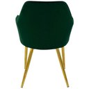 Ver imagem 4 de Kit 4 Cadeiras Poltrona Lines Base Dourada Recepção Sala Decorativa Suede
