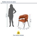 Ver imagem 3 de Cadeira de Jantar Industrial Estofada Corino Marrom Lara