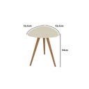 Ver imagem 3 de Mesa Lateral para Sala 52,5cm com Pés Torneados em Madeira Cor:louro com Luna