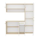 Ver imagem 5 de Cozinha Completa Modulada Suspensa com Armário Aéreo e Balcão Aura Branco/Dubai