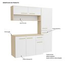 Ver mais imagens de Cozinha Completa Modulada Suspensa com Armário Aéreo e Balcão Aura Branco/Dubai
