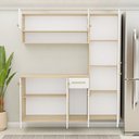 Ver imagem 4 de Cozinha Completa Modulada Suspensa com Armário Aéreo e Balcão Aura Branco/Dubai
