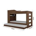Ver imagem 4 de Treliche Solteiro 100% Mdf Amêndoa Hibisco Incabrás com 3 Colchões Gazin