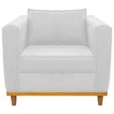 Ver imagem 5 de Kit Sofá 2 Lugares e Poltrona Europa Suede Branco - Am Decor