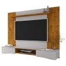 Painel Suspenso Buzios Sala Tv até 60 Polegadas com 2 Portas Naturale/off White - 2