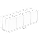 Ver imagem 5 de Puff Decorativo Living Sala de Estar 195 cm Roma W01 Suede Cinza - Lyam Lyam Decor