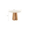 Conjunto Sala de Jantar Mesa Redonda Tampo Vidro e Mdf Styllo 4 Cadeiras Cristal - 2