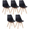 KIT - 5 x cadeiras Leda - Preto - 1