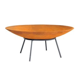Lenheiro Lareira Braseiro Envelhecida Externa em Ferro 80cm - 1