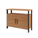 Ver imagem 6 de Mesa Escritório C/ Gaveteiro e Aparador Dalla Costa 100% Mdf Cor:freijó com Preto Fosco