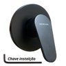 Misturador Monocomando para Chuveiro Preto Fosco com Base - 5