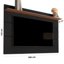 Ver imagem 3 de Painel para TV até 72 Polegadas MDF 180CMX133CM 1 Prateleira Vivare New Preto