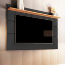 Ver imagem 1 de Painel para TV até 72 Polegadas MDF 180CMX133CM 1 Prateleira Vivare New Preto