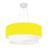 Pendente Cilíndrico Amarelo e Branco MJ-4179 Para Mesa de Jantar e Estar - 1