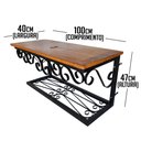 Ver mais imagens de Balcão de Banheiro Vintage Rústico para Sítio e Fazenda Antiga - Preto