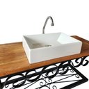 Ver imagem 7 de Balcão de Banheiro Vintage Rústico para Sítio e Fazenda Antiga - Preto