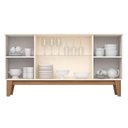 Ver imagem 2 de Buffet para Sala de Jantar Eiffel com Portas de Vidro Off White Nature – Henn
