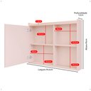 Ver mais imagens de Espelheira Luxo Armarinho Banheiro Pequeno Espelho Porta Escova de Dente Prateleira Organizadora