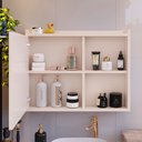 Ver imagem 4 de Espelheira Luxo Armarinho Banheiro Pequeno Espelho Porta Escova de Dente Prateleira Organizadora