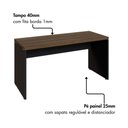 Ver imagem 4 de Mesa Escritório 150cm x 60 cm Escrivaninha 40mm Pés Painel Cor:Nogal Málaga com Preto