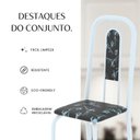 Ver imagem 6 de Mesa de Jantar com Kit 4 Cadeiras Madeira Lívia Preto Branca