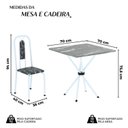 Ver imagem 3 de Mesa de Jantar com Kit 4 Cadeiras Madeira Lívia Preto Branca