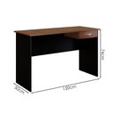Ver imagem 3 de Mesa para Escritorio 1 Gaveta 120 Cm 6901 Savana Preto Mobbs
