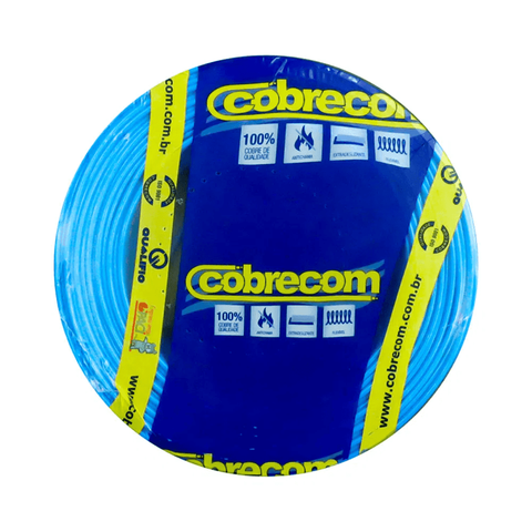 Cabo Flexível com até 750v 2,5mm 100m - Cobrecom Azul