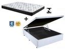 Ver imagem 1 de Cama Baú Casal Branco + Colchão Espuma D28 138x188x20