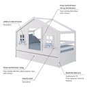 Ver imagem 5 de Bicama Casinha Dos Sonhos Madeira Maciça Branco Housin