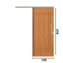 Ver imagem 3 de Porta de Correr Belissima 9 Trilho Vision Pux. Tubolar Cromado 1.20 X 2.10 Lado Esquerdo – Hale