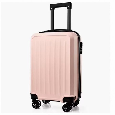 Mala Bordo 10kg Viagem Aviao ABS Anac Rigida Cadeado Embutido Anti Furto 4 Rodas 360 Graus Rosa