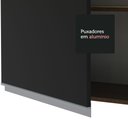 Ver imagem 5 de Armário Aéreo Madesa Glamy 120 cm 2 Portas com Vidro Rustic/Preto Cor:Rustic/Preto