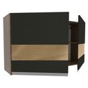Ver imagem 4 de Armário Aéreo Madesa Glamy 120 cm 2 Portas com Vidro Rustic/Preto Cor:Rustic/Preto