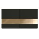 Ver mais imagens de Armário Aéreo Madesa Glamy 120 cm 2 Portas com Vidro Rustic/Preto Cor:Rustic/Preto