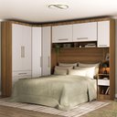 Ver imagem 2 de Quarto 7 Portas 5 Gavetas Cab Cs Paris Master Luciane Móveis Avelã Pf-Branco Pf