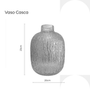 Ver imagem 3 de Vaso em Vidro Texturizado com Gargalo 23cm Decorativo