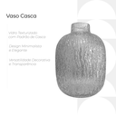 Ver imagem 2 de Vaso em Vidro Texturizado com Gargalo 23cm Decorativo